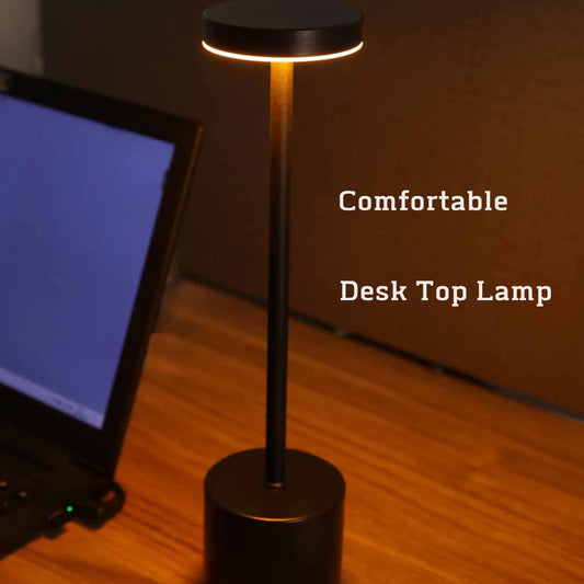 Simple LED Touch Metal Table Lamp