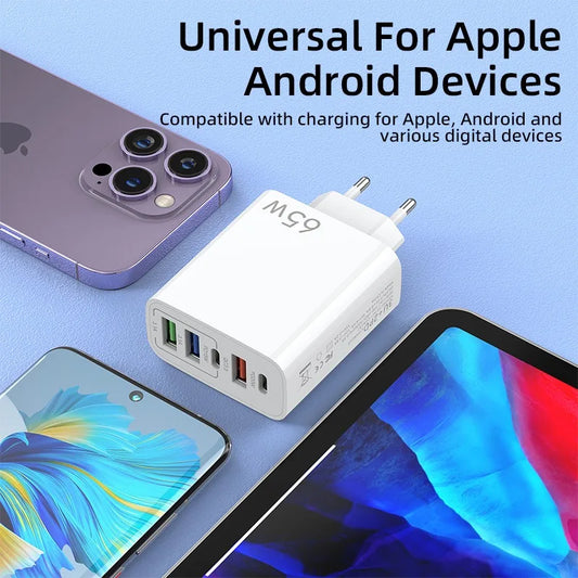 Multi-port Phone Fast Charger 3USB + 2C