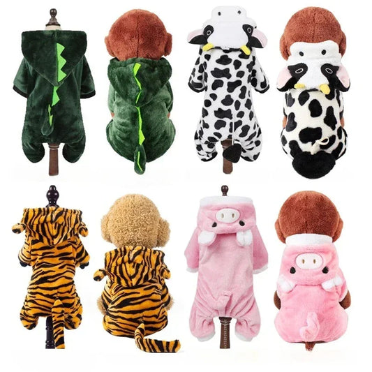 Soft Warm Fleece Dogs Jumpsuits Clothing