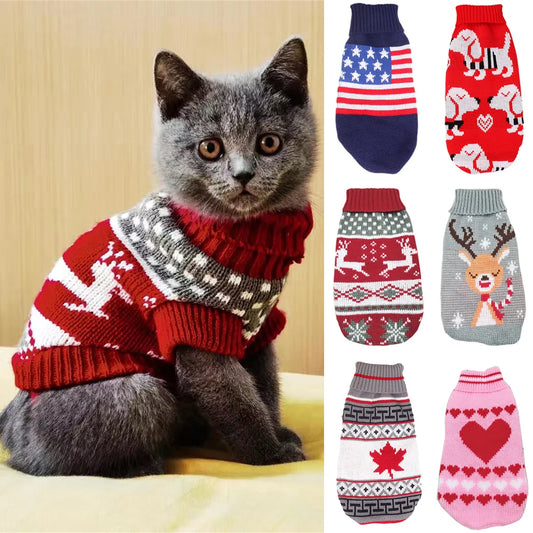 Cute Cat Sweater Costume Winter Warm