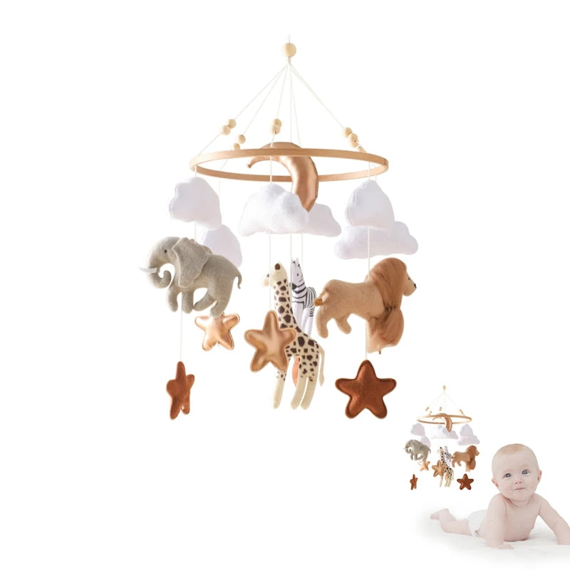 Crib Mobile Bed Bell Wooden