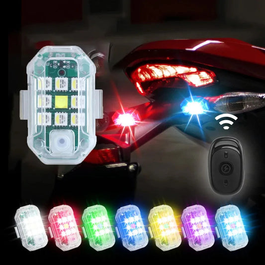 7-Color Wireless Remote Control LED Strobe Light for Car
