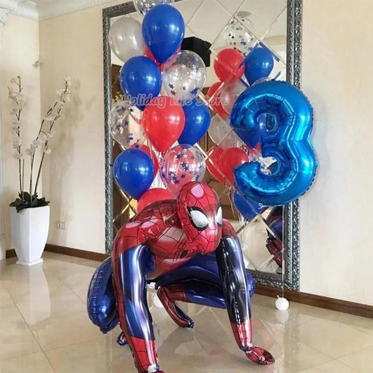 SpiderMan Birthday Party Decorations For Kids Latex Aluminum