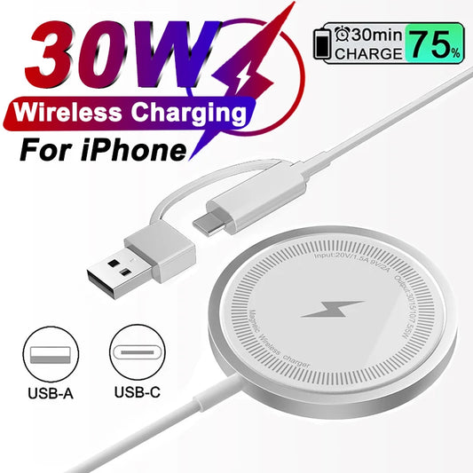 PD 30W Magnetic Wireless Charging