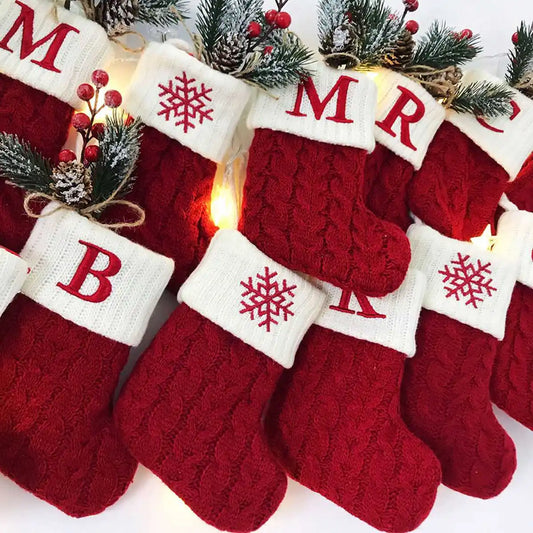 Christmas Alphabet Knitting Socks