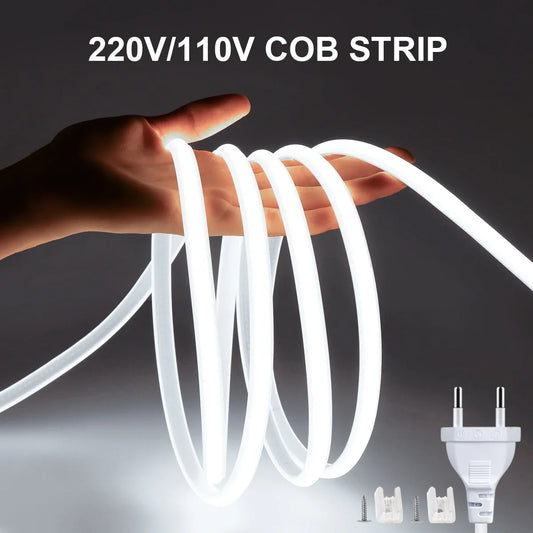 1M-35M 220V 110V COB LED Strip Light