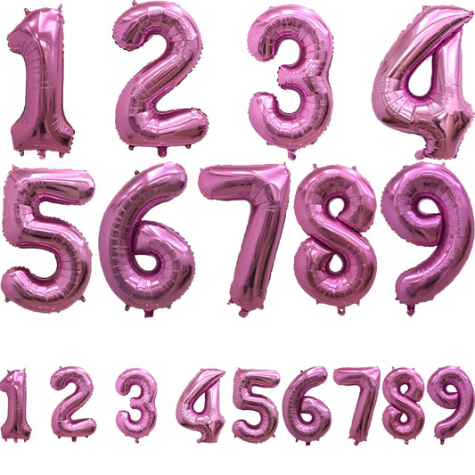 32inch Pink Number Balloon Theme Party